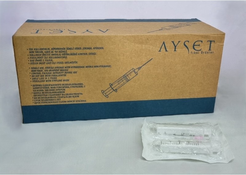 ENJEKTÖR AYSET 20 CC CONTASIZ (100 ADET)