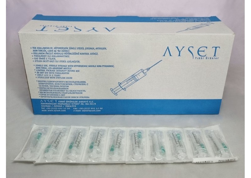 ENJEKTÖR AYSET 2 CC CONTASIZ (300 ADET)